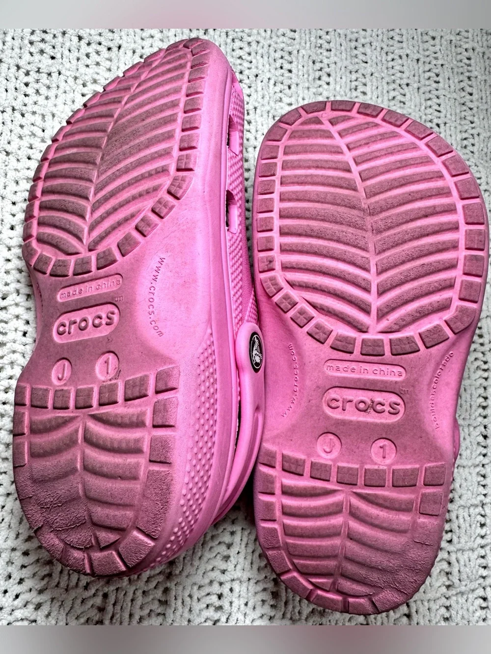 Kids Pink CROCS Slip-On Clog Shoes with Fun Charms #1810